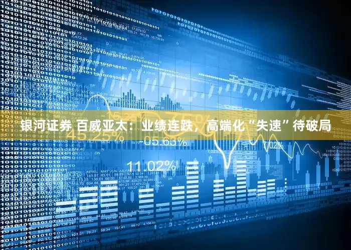 银河证券 百威亚太：业绩连跌，高端化“失速”待破局